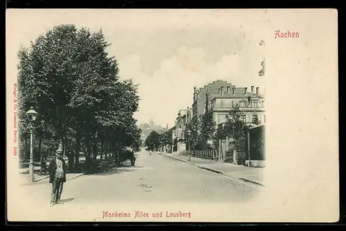AK Aachen, Monheims Allee und Lousberg