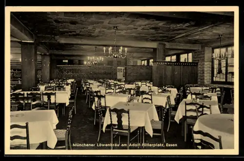 AK Essen, Münchener Löwenbräu am platz, 