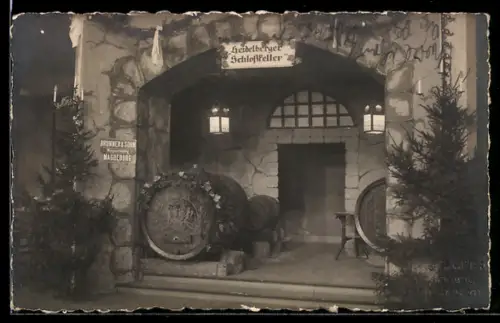 AK Magdeburg, Weingrosshandlung Brunner & Sohn, Heidelberger Schlosskeller