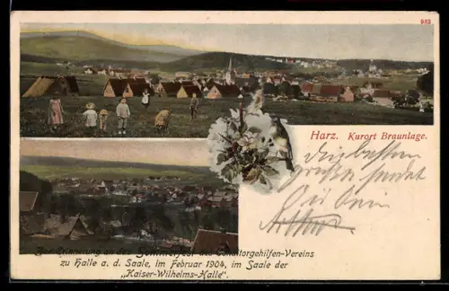 AK Braunlage /Harz, Ortsansichten aus der Vogelschau