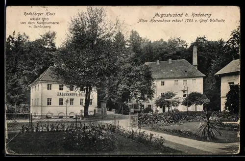AK Augustusbad b. Radeberg, Radeberger Haus, Altes Herrenhaus