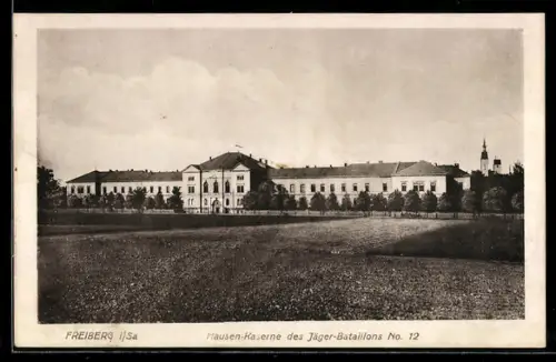 AK Freiberg i. Sa, Hausen-Kaserne des Jäger-Bataillons No. 12