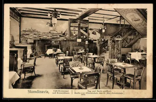 AK Berlin, Café-Restaurant und Konzerthaus Skandinavia, Friedrichstrasse 94