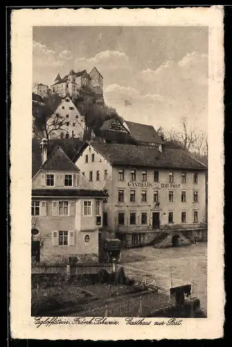 AK Egloffstein /Fränkische Schweiz, Schloss, Gasthaus zur Post