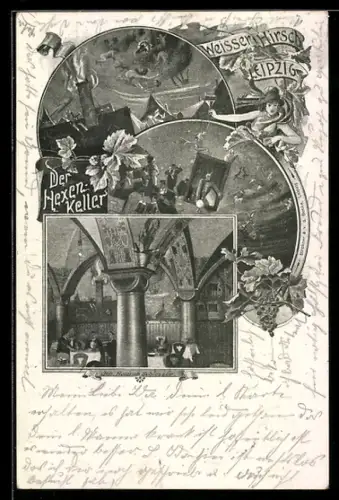 Lithographie Leipzig, Restaurant Weisser Hirsch, Der Hexen-Keller