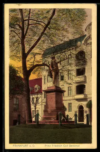 AK Frankfurt a. O., Prinz Friedrich Carl Denkmal