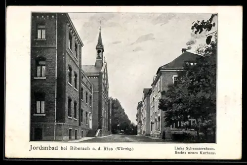 AK Biberach a. d. Riss, Jordanbad, Schwesternhaus, neues Kurhaus
