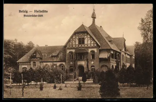 AK Belzig, Ansicht vom Sanatorium Bleichröderstift