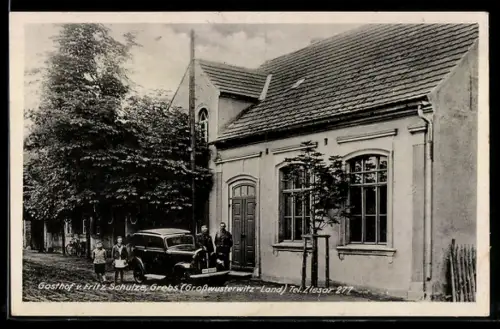 AK Grebs /Grosswusterwitz-Land, Gasthof von Fritz Schulze