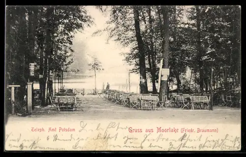 AK Berlin-Wannsee, Gasthof Moorlake, Gästebereich