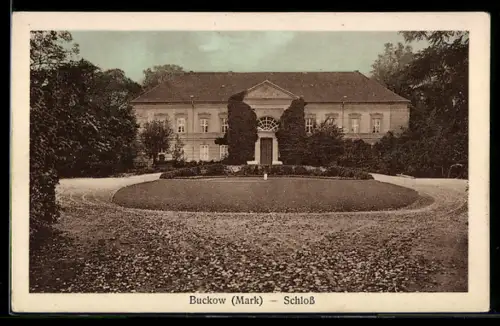 AK Buckow /Mark, Schloss mit Parkanlage
