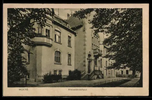 AK Moers, Kreisständehaus mit Treppe