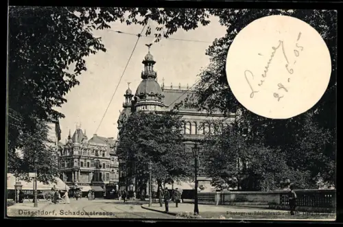 AK Düsseldorf, Schadowstrasse mit Geschäften