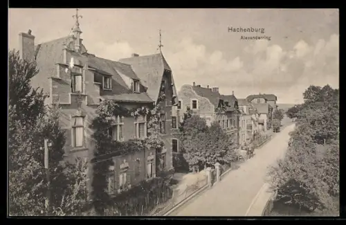 AK Hachenburg, Strassenpartie am Alexanderring