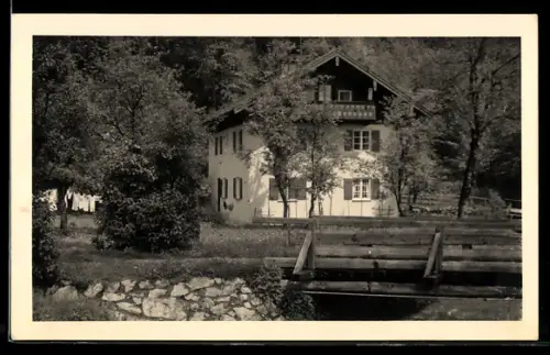 AK Marquartstein, Wohnhaus mit Garten