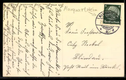 AK Marquartstein, Wohnhaus mit Garten