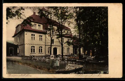 AK Lübbenau im Spreewald, Gasthof Pohlenzschänke, Besitzer F. Pohlenz