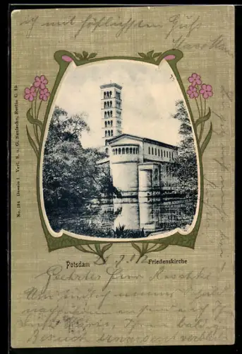 AK Potsdam, Ansicht der Friedenskirche