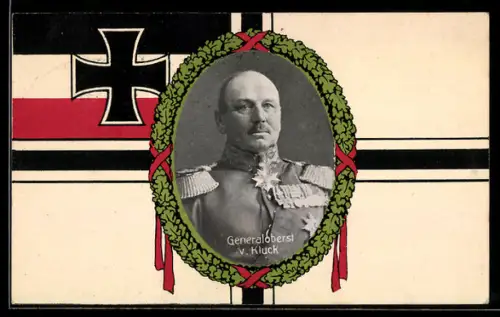 AK Portrait Generaloberst v. Kluck in Uniform mit Orden