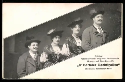 AK D`Isartaler Nachtigallen, Oberbayr. Gesang- u. Tanz-Ensemble, Dir. Hasslocher-Meier