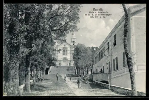 AK Rapallo, Santuario di Montallegro Albergo e vetta di Monte Rosa