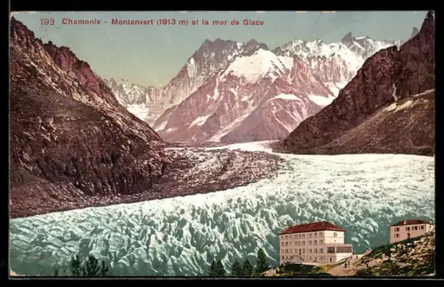 AK Chamonix-Montanvert et la mer de glace