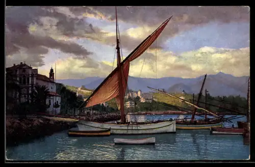 Künstler-AK Photochromie Serie 136 Nr. 2612: Riviera di Levante, Santa Margherita