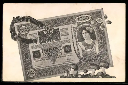 AK Tausend Kronen, Geldschein der österreich-ungarischen Bank