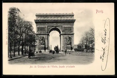 AK Paris, Arc de Triomphe de l`Etoile, facade principale