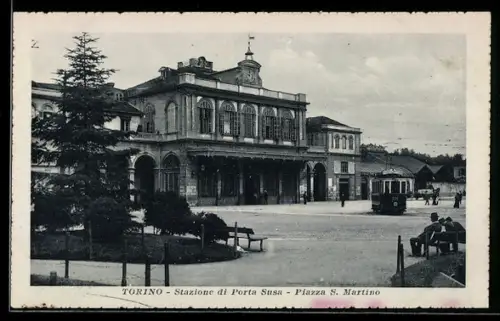AK Torino, Stazione di Porta Susa, Piazza S. Martino