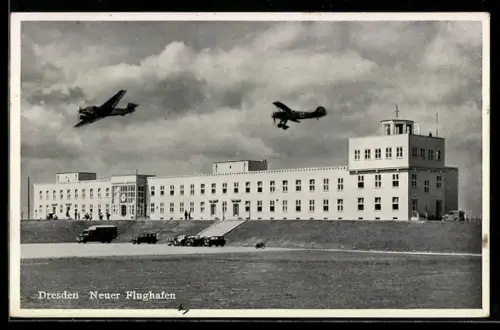 AK Dresden-Klotzsche, am Neuen Flughafen