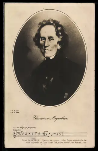 AK Portrait von Giacomo Meyerbeer