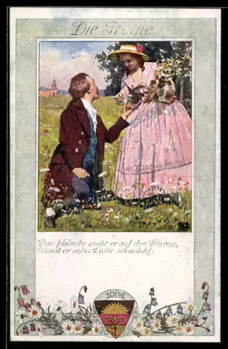 Künstler-AK Karl Friedrich Gsur: Deutscher Schulverein Nr. 193, Die Glocke - Das schönste sucht er auf den Fluren...