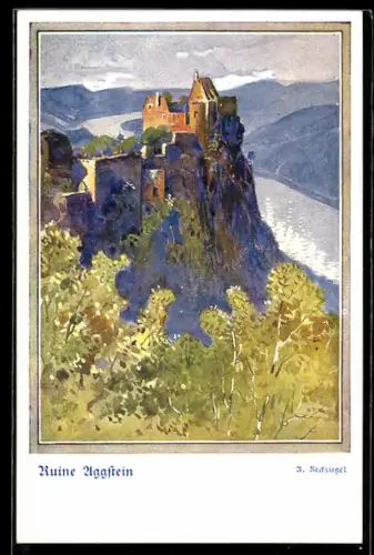 AK Aggstein, Motiv der Ruien Aggstein, Deutscher Schulverein