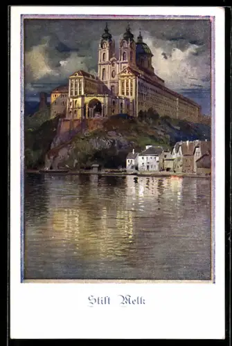 AK Deutscher Schulverein Nr. 163: Melk, Blick zum Stift