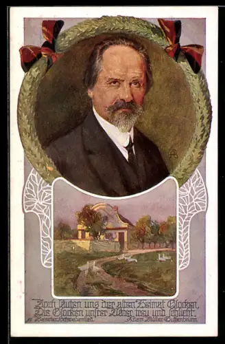 AK Adam Müller-Guttenbrunn, Bildnis im Ehrenkranz