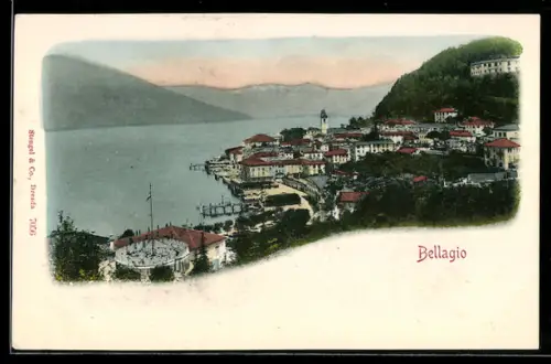 AK Bellagio, Panoramablick vom Berg