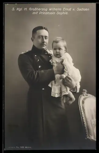 AK Grossherzog Wilhelm Ernst von Sachsen mit Prinzessin Sophie