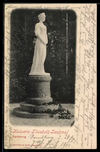 AK Salzburg, Kaiserin Elisabeth (Sissi) von Österreich Denkmal