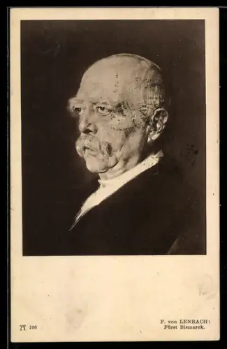 Künstler-AK sign. F. von Lenbach: Portrait Fürst Bismarck