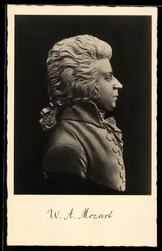 AK Seitenprofil des Komponisten Wolfgang Amadeus Mozart