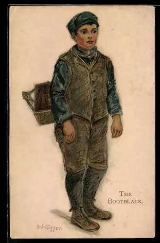 Künstler-AK sign. L.J. Kipper: The Bootblack