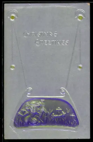 Präge-AK Elegante Dame mit Krug und Blumen, Jugendstil