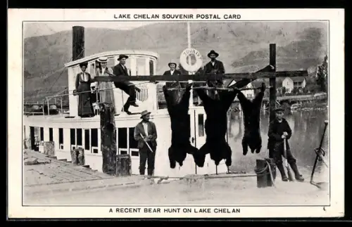 AK Jäger mit erlegten Bären