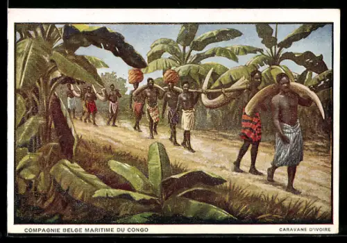 AK Jagd, Elefantenstosszähne werden gertragen, Caravane d`Ivoire