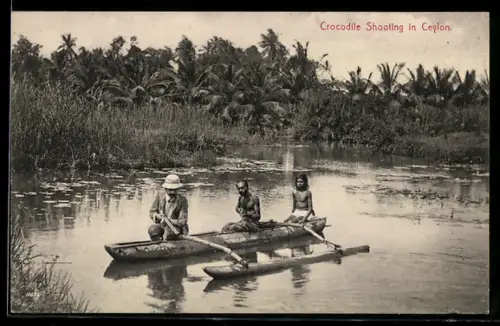 AK Crocodile shooting in Ceylon
