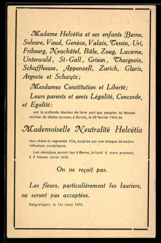 AK Schweiz, Liste der Kantone, Leurs parents et amis Légalité, Concorde, et Egalité