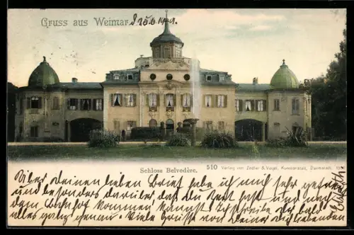 AK Weimar, Schloss Belvedere