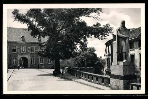 AK M.-Gladbach, Balderichdenkmal, Abtei
