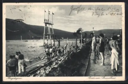 AK Hengstey, Partie am Strandhaus mit Hengsteysee